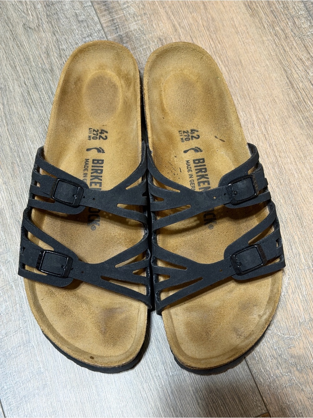 Birkenstock Black Strappy Women's Slide Sandals